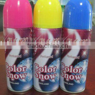 color snow spray