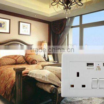 110-240V 16A UK Usb Wall Socket OEM Stickers for Ipad Iphone High Speed photo-2