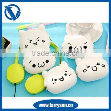 Cartoon Style Cute Silicone Coin Wallet For Girls Promotion Gift photo-3