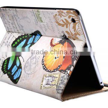 flower floral pattern stand up leather case for Apple iPad 5 /Air