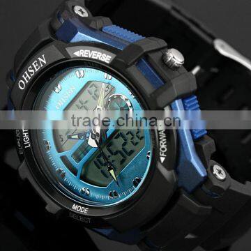 Hot Sell Men's Rubber Strap Black Analog Digital Silicone Sport Boy's Watch WS080/081 photo-4