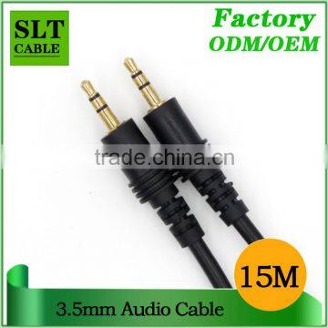 SLT 49Ft 3.5mm Male to Male Universal Aux Audio Stereo Extension Cable