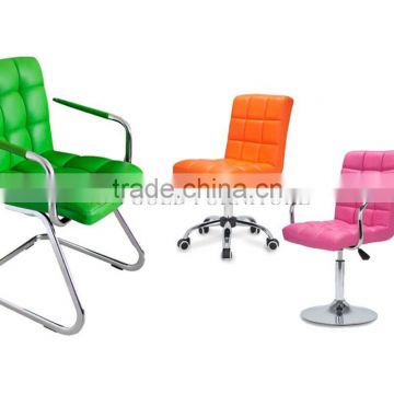 2016 hot popular diversity colorful option leisure workshop leather chair(SZ-OC143)