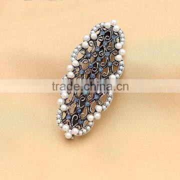Direct Selling Wholesale Fashion Vintage Colorful Crystal Rhinestones Peacock Hairpin Barrette Hair Clip Hair Jewelry For Women photo-4