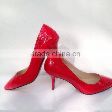 Catwalk Shoes Factory Ladies Heels for Women Stiletto Pumps,Red Patent Leather High Heels Ladies Shoes