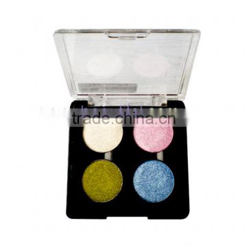 High light eyeshadow ! Wholesale 4 colors cosmetics mineral glitter eye shadow pallette