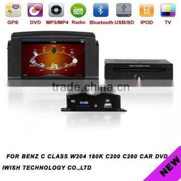 double dins 7inch iwish car navigation for Benz C Class W204(2005*2011) C180K/C200/C260