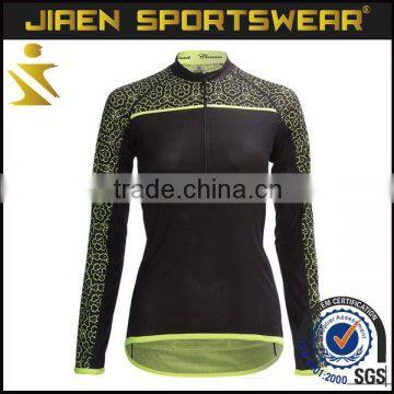 2016 pro team men custom design sublimation print long sleeve cycling jersey