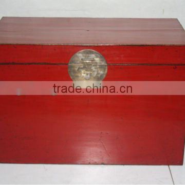 Chinese Antique Red Suitcase