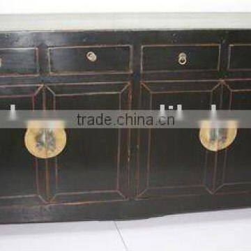 Antique Chinese Black Painted Sideboard