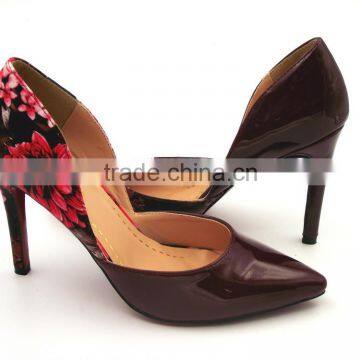 new fashion high heel empty sides flower party shoes