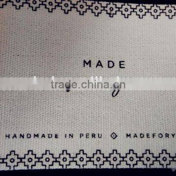 brand name customize 100% cotton straight cut printing label