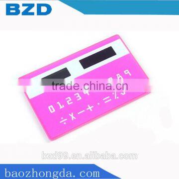 Promotional Porket Mini Card Shape Solar Power Unique Calculator Gift / Electronic Gift Logo Custom Printed OEM Manufacturer