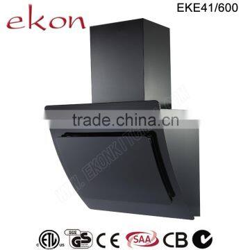 CE GS Approved European Style 60cm Black Glass Kitchen Hood