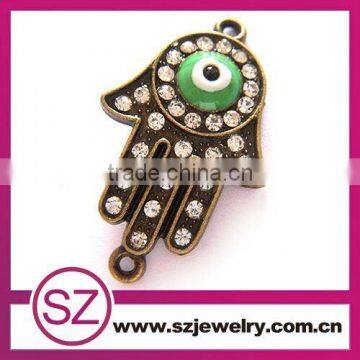 G18 hotsale rhinestone crystal hamsa hand beads