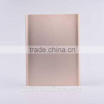 High quailty Aluminum Ultra slim 10000mAh fast Quick Charging QC2.0 power bank