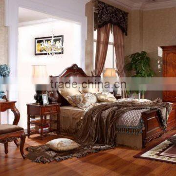 antique bedroom furniture set/luxury royal American style bedroom furniture set AS3