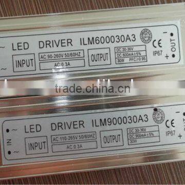 Hot selling waterproof constant current LED driver 900mA 35W