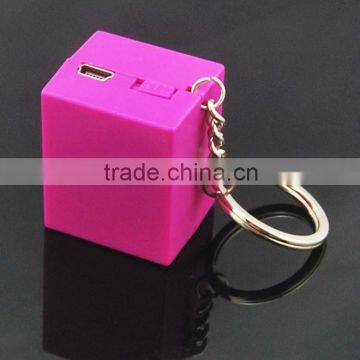 mini pocket cube speaker with keychain for phone/MP3/MP4