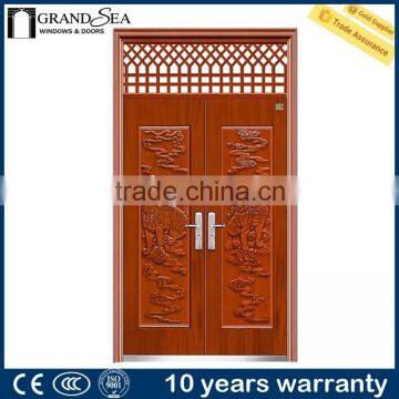 Latest design powder coating main gate steel door picture