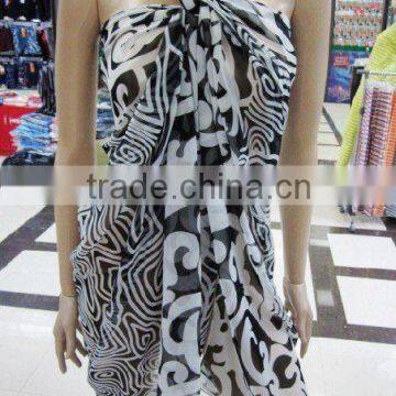 wholesale leopard print chiffon sarong