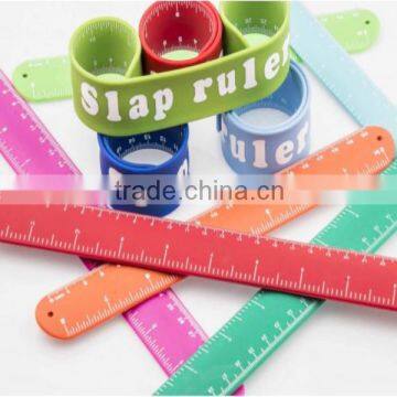 kids gift color snap ruler band kids slap bracelet ruler