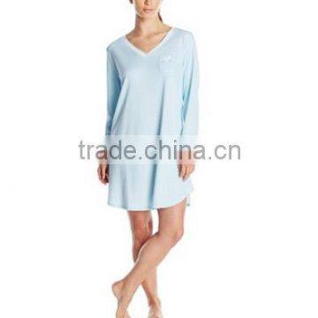 elegant solid deep v neck comfort nightgown plus size