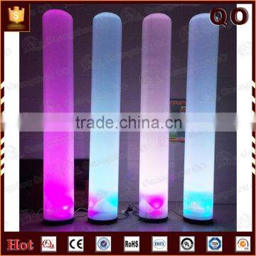 Romantic design decorative items LED columns inflatable lighting pillar for wedding