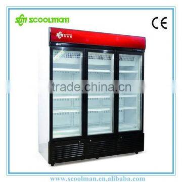 Supermarket Commercial Vertical Glass Door Freezer