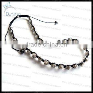 Wholesale white crystal Shamballa necklace