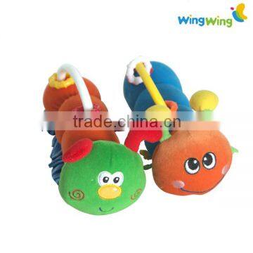 cute plush animal handle baby rattle toy