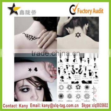 2015 safe non-toxic body art temporary barcode tattoo sticker