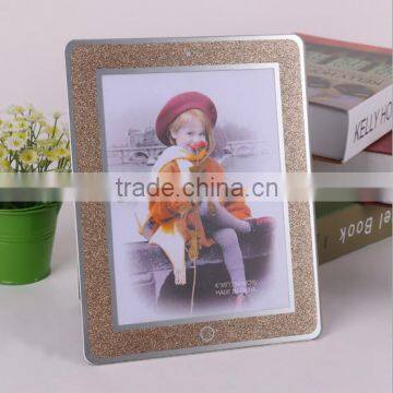wholesale new arrival latest design glittery silkscreen glass mirror photo frame 5x7 6x8in