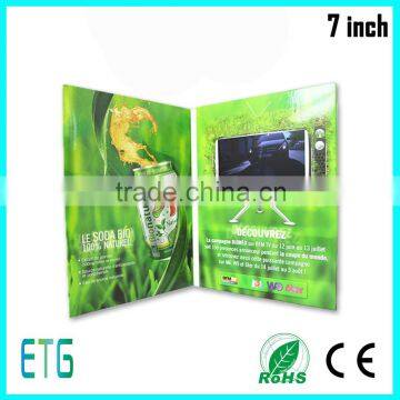 Custom printed touchscreen digital video card for advertising