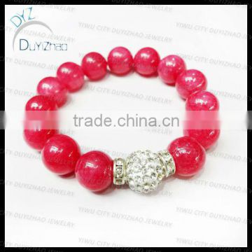 Fashion color stone shamballa bracelet