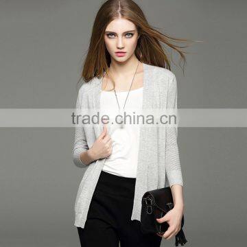 Lady Knitted Pointelle Long Sleeve Cardigan