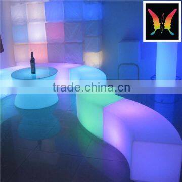 Rechargeable Plastic LED Bar stool Furniture