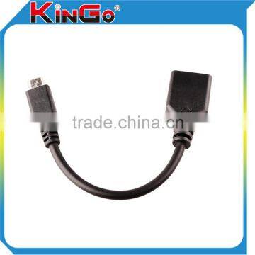High Quality KinGo Mini USB to USB Female OTG Cable Micro USB Adapter For Cell phone and Computer