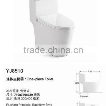 YJ8510 Wholesale Bathroom Ceramics Sanitary Ware Siphonic Washdown One Pcs Toilet WC Water Closet