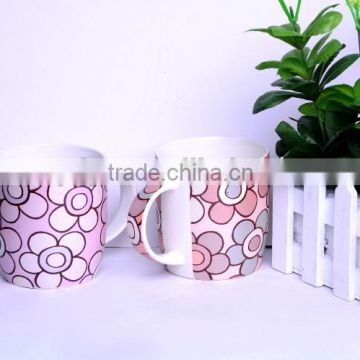 12oz Ceramic cute couple mug ceramic travel mug logo