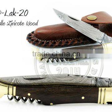 Damascus Steel Laguiole Knife DD-LAK-20