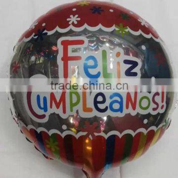 18inch Happy Birthday foil helium spanish balloon