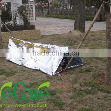 PET Aluminum disposable emergency shelter