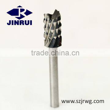 High quality tungsten carbide router end mill for PCB circuit board,synthetic stone,density board and other non-metalic (JR142)