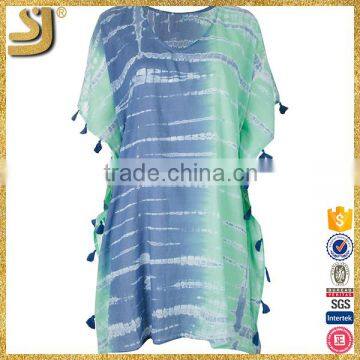 SHANGYI batwing sleeve kaftan printed kaftan dresses