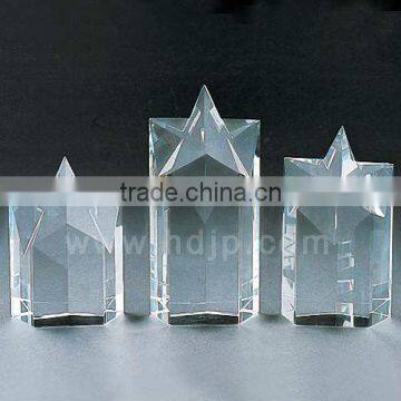 Star shape blank crystal cube