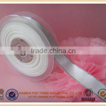 Silver polyester Satin Ribbons