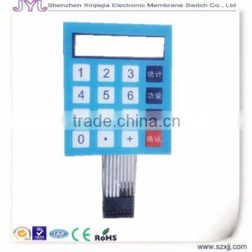 4*4 keys/buttons membrane keypad with female connectors and transparent window