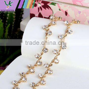 Bling Bling Fashion latest Fancy Rhinestone Cup Chian For Garments,bags,shoes decorations YSC15