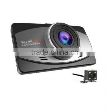 FCC 4 Inch NOVATEK K96655 Dash Cam Full HD 1080P Car Black Box with dual camera